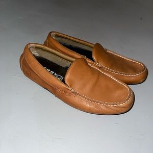 GREAT CONDITION SPERRYS slip on loafers. Size 11 men. Light brown.